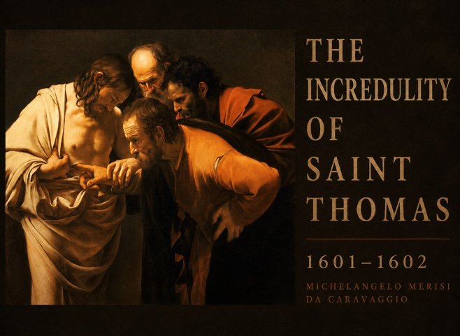 Michelangelo Merisi da Caravaggio The Incredulity of Saint Thomas II No3 - Juliste