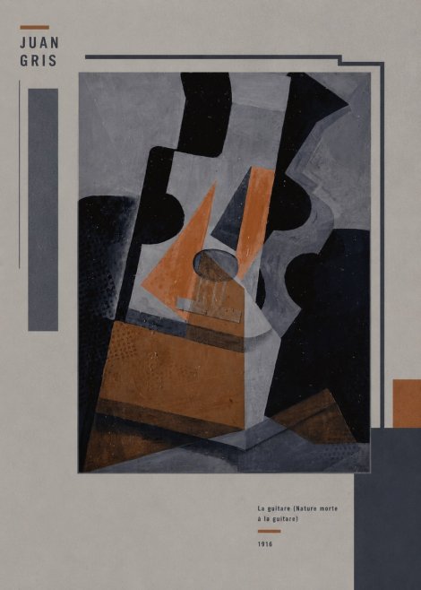Juan Gris La Guitare (Nature Morte À La Guitare) No5 - Juliste