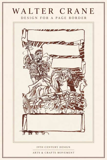 Walter Crane Design for a Page Border No1 - Juliste