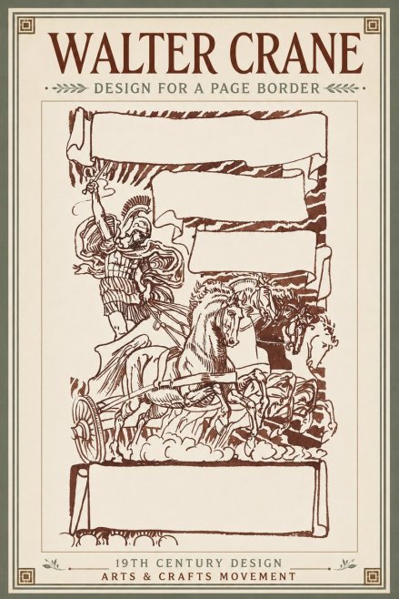 Walter Crane Design for a Page Border No3 - Juliste