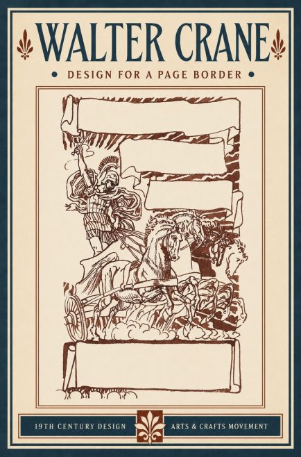 Walter Crane Design for a Page Border No4 - Juliste