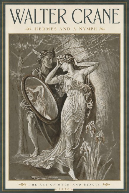 Walter Crane Hermes and a Nymph No4 - Juliste