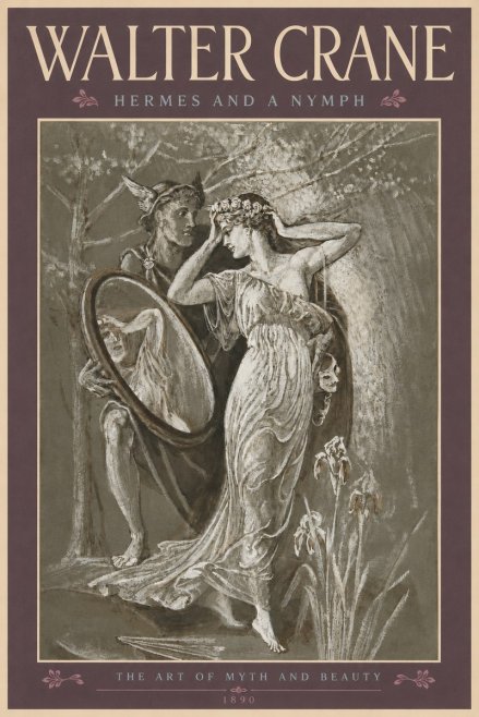 Walter Crane Hermes and a Nymph No5 - Juliste
