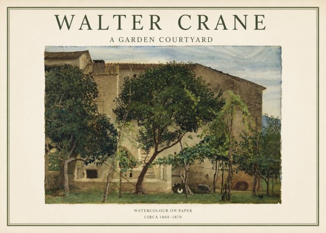 Walter Crane A Garden Courtyard No1 - Juliste
