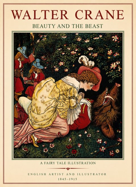 Walter Crane Beauty and the Beast No1 - Juliste