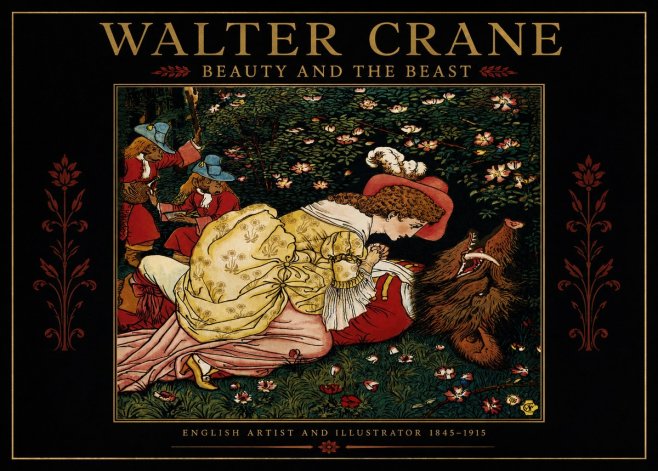 Walter Crane Beauty and the Beast No2 - Juliste