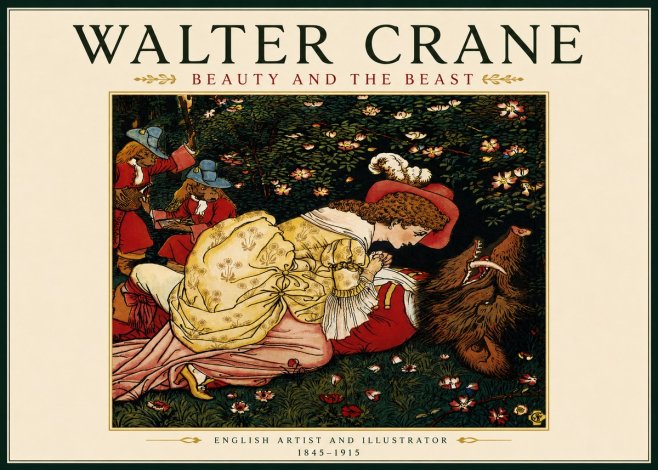 Walter Crane Beauty and the Beast No3 - Juliste