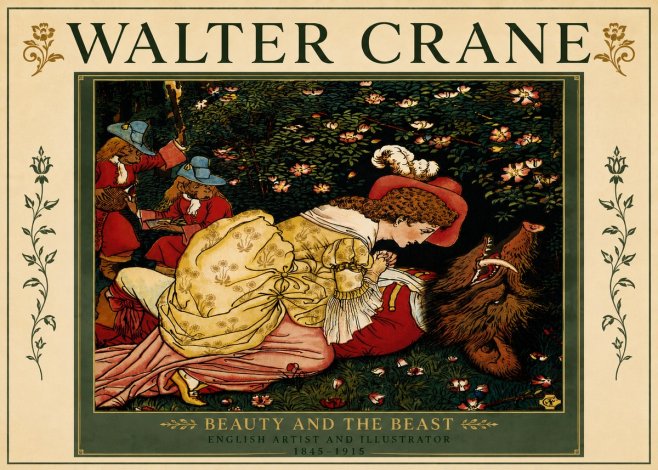 Walter Crane Beauty and the Beast No6 - Juliste