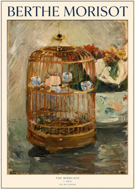 Berthe Morisot The Birdcage II No1 - Juliste