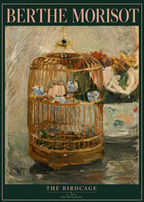 Berthe Morisot The Birdcage II No6 - Juliste