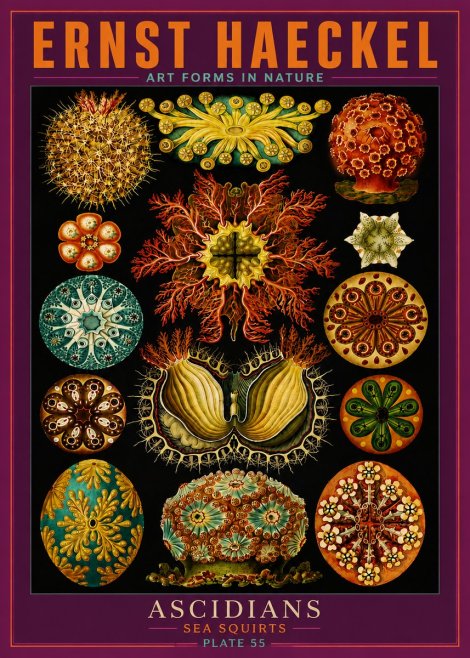 Ernst Haeckel Ascidiae — Sea Squirts No6 - Juliste