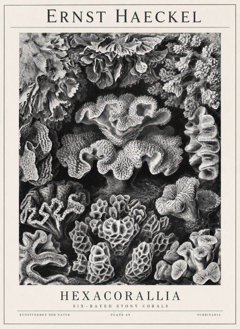 Ernst Haeckel Hexacorallia No1 - Juliste