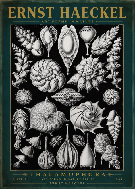 Ernst Haeckel Thalamophora No5 - Juliste