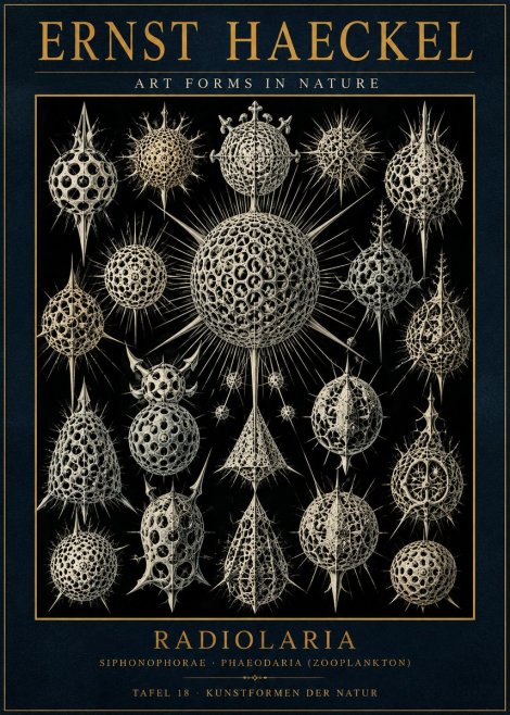 Ernst Haeckel Radiolaria No3 - Juliste