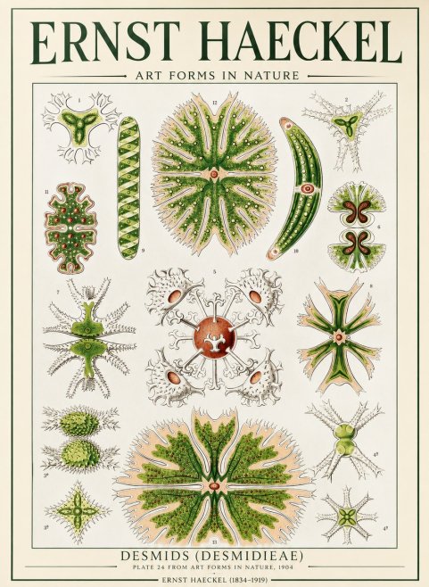 Ernst Haeckel Desmids (Desmidieae) No1 - Juliste