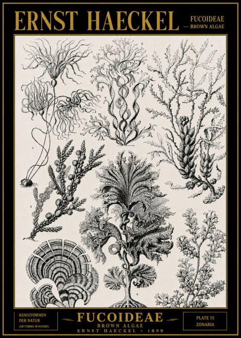 Ernst Haeckel Fucoideae - Brown Algae No4 - Juliste