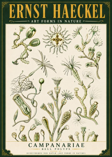Ernst Haeckel Campanariae – Bell Polyps No6 - Juliste