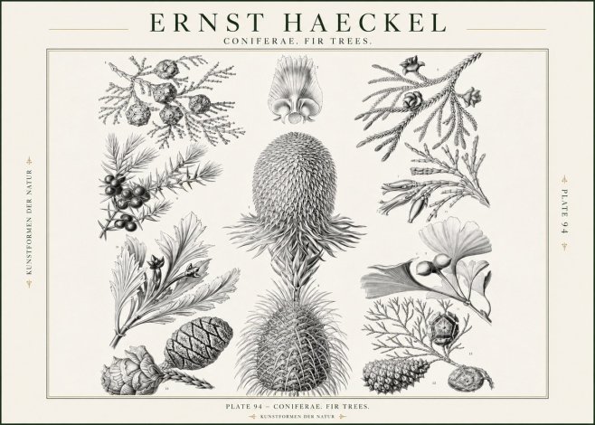 Ernst Haeckel Coniferae. Fir Trees. No1 - Juliste