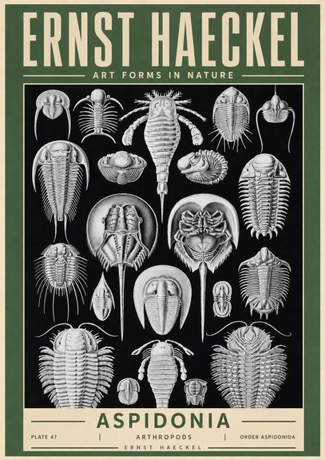 Ernst Haeckel Aspidonia No4 - Juliste