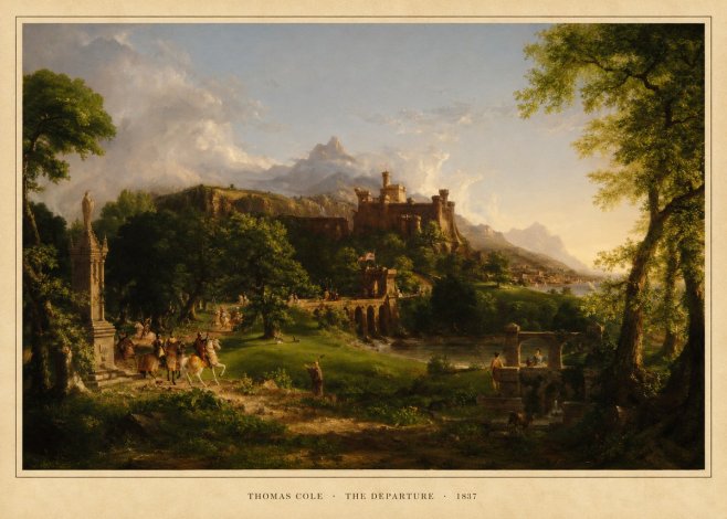 Thomas Cole The Departure I No6 - Juliste
