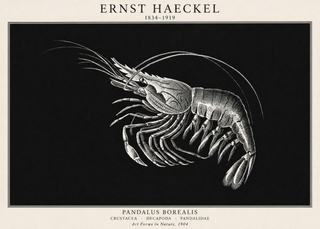 Ernst Haeckel Pandalus Borealis No1 - Juliste