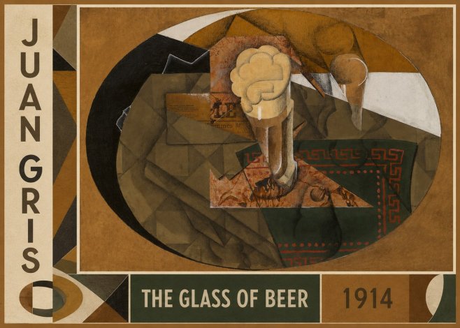 Juan Gris The Glass of Beer No3 - Juliste