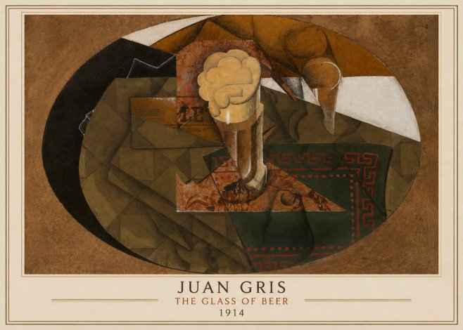 Juan Gris The Glass of Beer No4 - Juliste