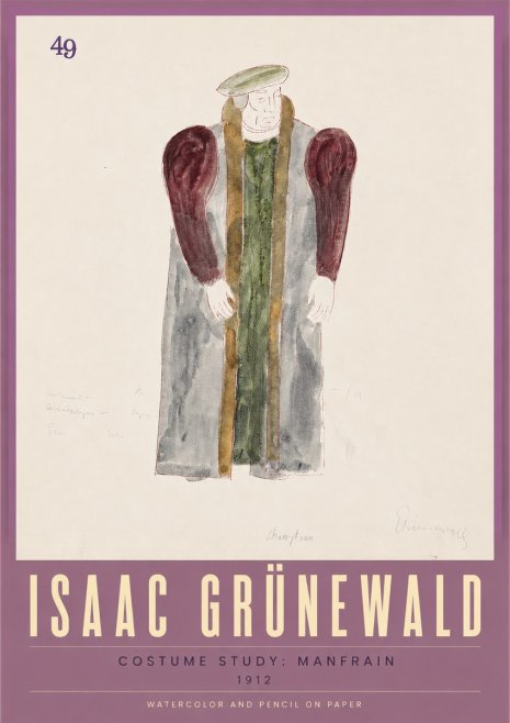 Isaac Grünewald Costume Study: Manfrain No3 - Juliste