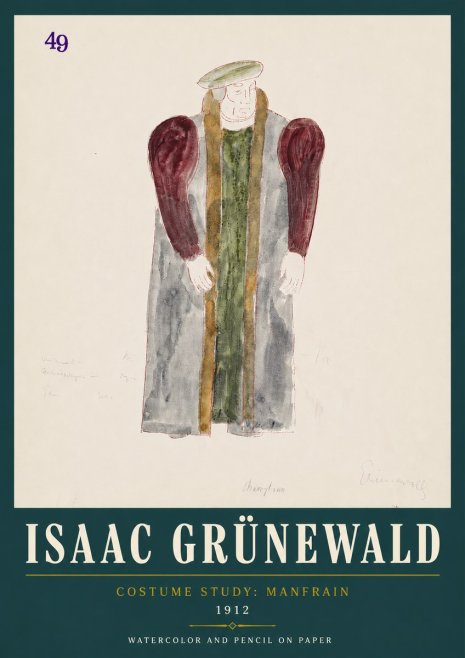 Isaac Grünewald Costume Study: Manfrain No4 - Juliste