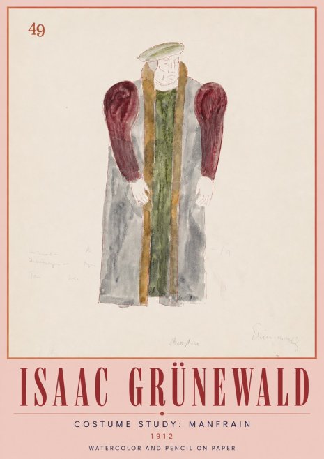 Isaac Grünewald Costume Study: Manfrain No5 - Juliste
