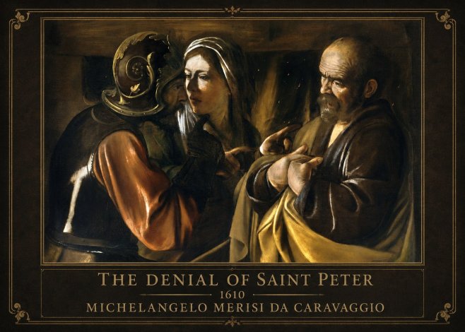 Michelangelo Merisi da Caravaggio The Denial of Saint Peter No1 - Juliste
