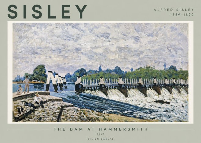 Sisley The Dam at Hammersmith No4 - Juliste