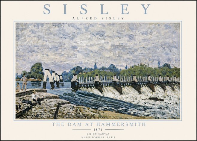 Sisley The Dam at Hammersmith No6 - Juliste
