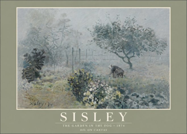 Sisley The Garden in the Fog No5 - Juliste