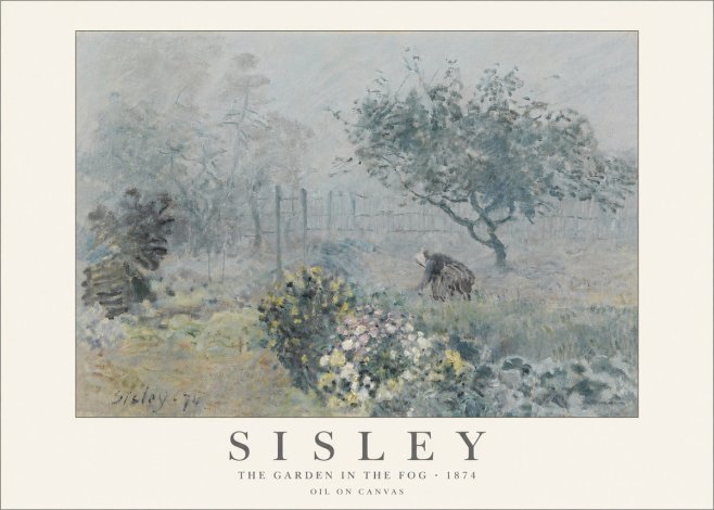 Sisley The Garden in the Fog No6 - Juliste