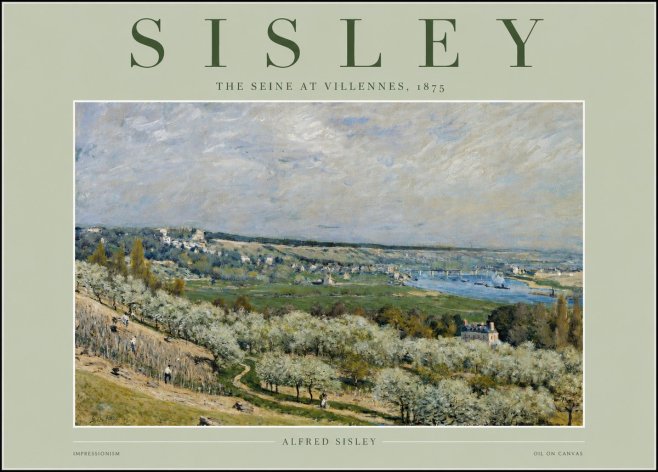 Sisley The Seine at Villennes No2 - Juliste