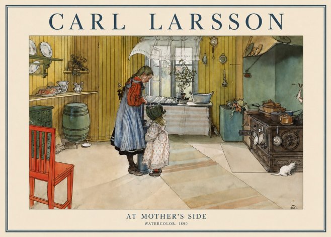 Carl Larsson At Mother's Side No1 - Juliste