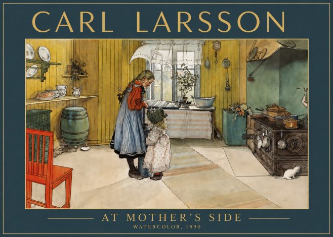 Carl Larsson At Mother's Side No3 - Juliste