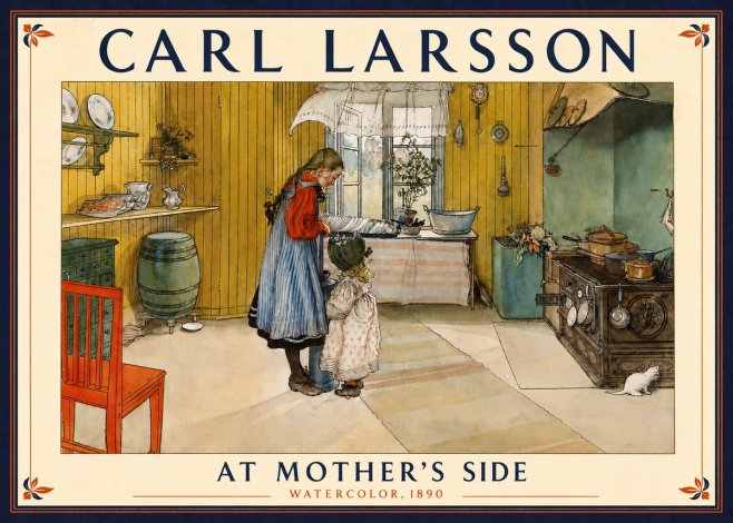 Carl Larsson At Mother's Side No5 - Juliste