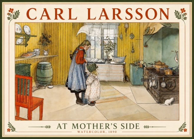 Carl Larsson At Mother's Side No6 - Juliste