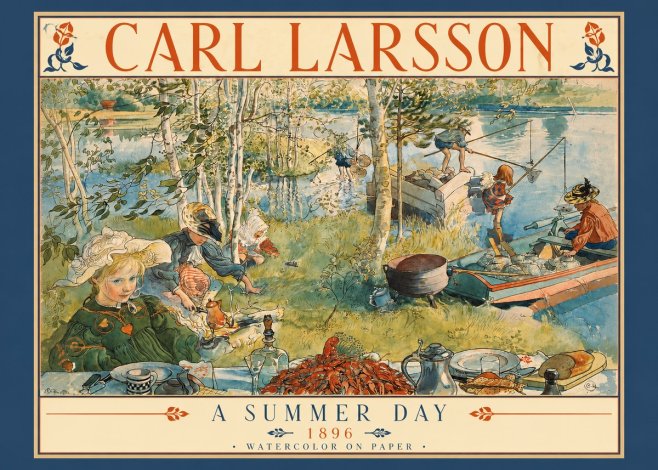 Carl Larsson A Summer Day No2 - Juliste