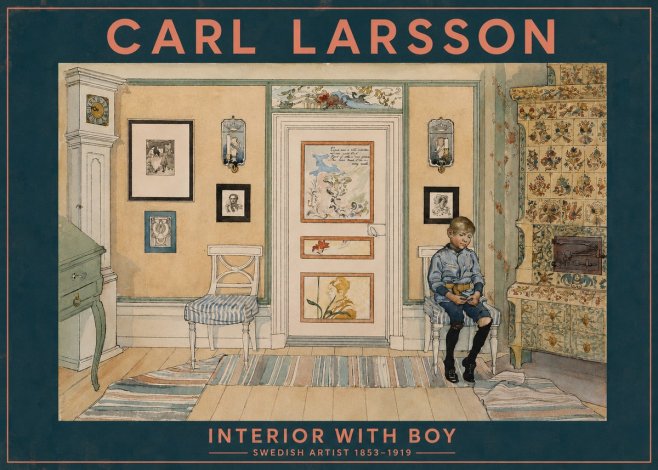 Carl Larsson Interior with Boy No2 - Juliste