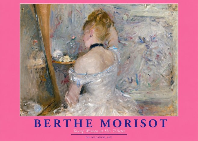 Berthe Morisot Young Woman at Her Toilette No3 - Juliste