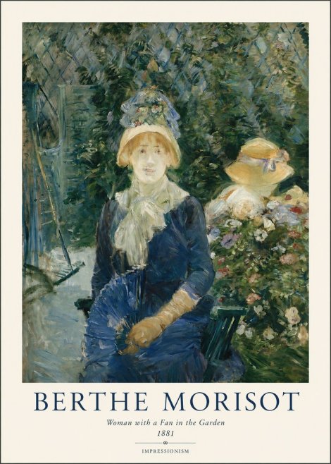 Berthe Morisot Young Woman with a Fan II No2 - Juliste