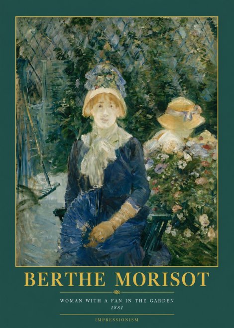 Berthe Morisot Young Woman with a Fan II No3 - Juliste