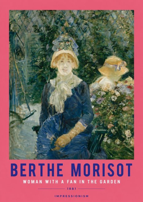 Berthe Morisot Young Woman with a Fan II No4 - Juliste