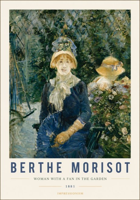 Berthe Morisot Young Woman with a Fan II No5 - Juliste