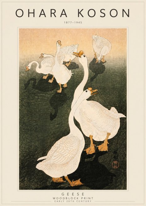 Ohara Koson Geese No4 - Juliste
