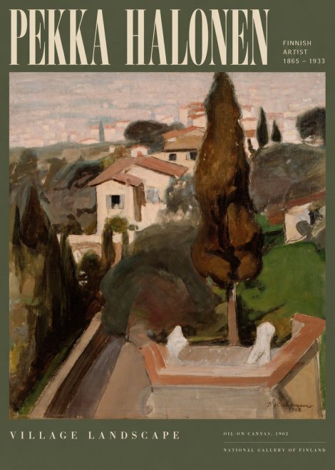Pekka Halonen Village Landscape No2 - Juliste