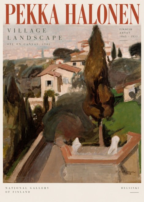 Pekka Halonen Village Landscape No5 - Juliste